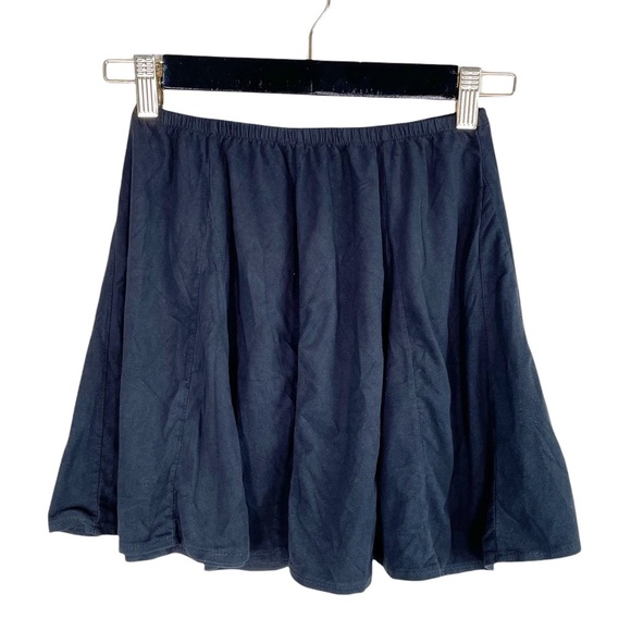 Brandy Melville Black Suede Skater Skirt - Picture 2 of 6